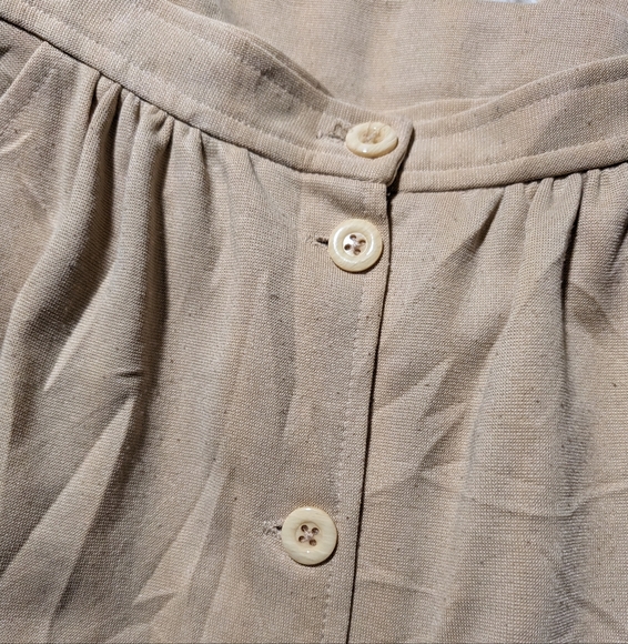 Vintage 70s Pykettes button front A-line midi skirt - Picture 6 of 7